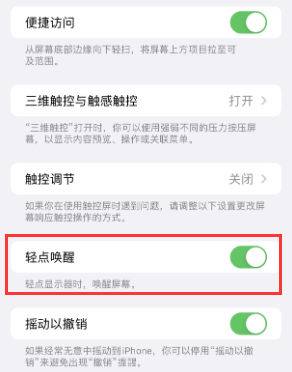 萝北苹果授权维修站分享iPhone轻点无法唤醒怎么办 