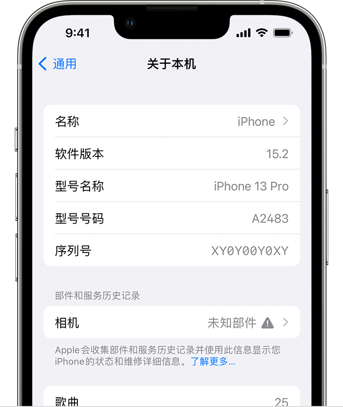 萝北苹果维修分享iPhone 出现提示相机“未知部件”是什么原因？ 