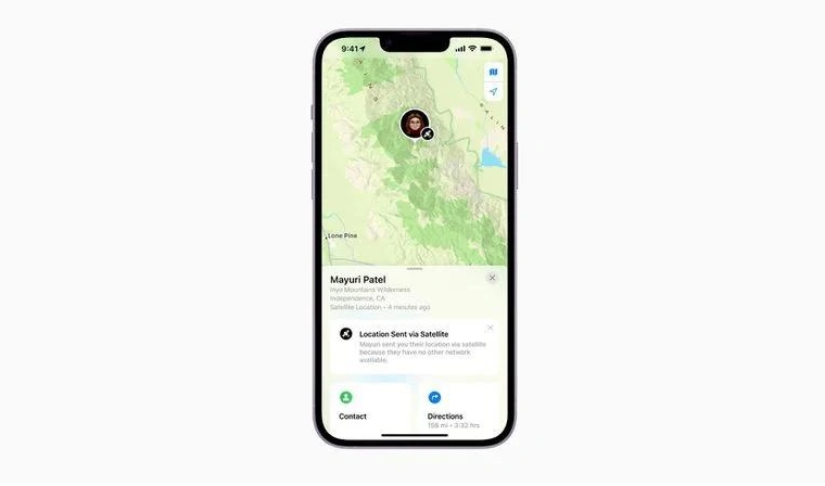 萝北苹果14维修分享iPhone14系列中 FindMy功能通过卫星分享位置方法教程 