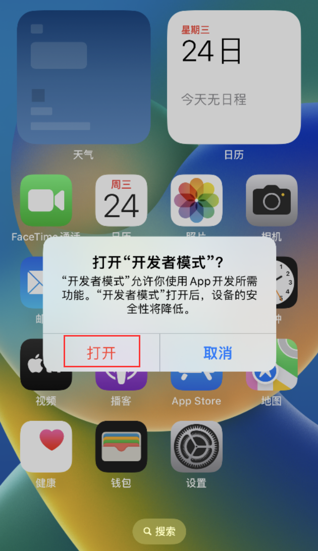 萝北苹果手机维修分享如何打开开发者模式 
