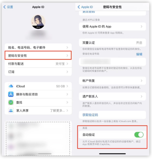 萝北苹果手机维修分享iOS 16 自动验证功能开启方法 